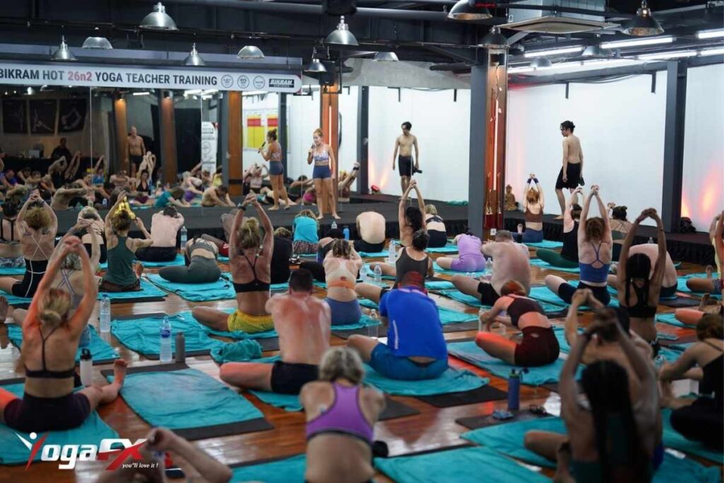 Bikram 26 and 2 practiced in Bali's natural tropical heat, no electric heaters