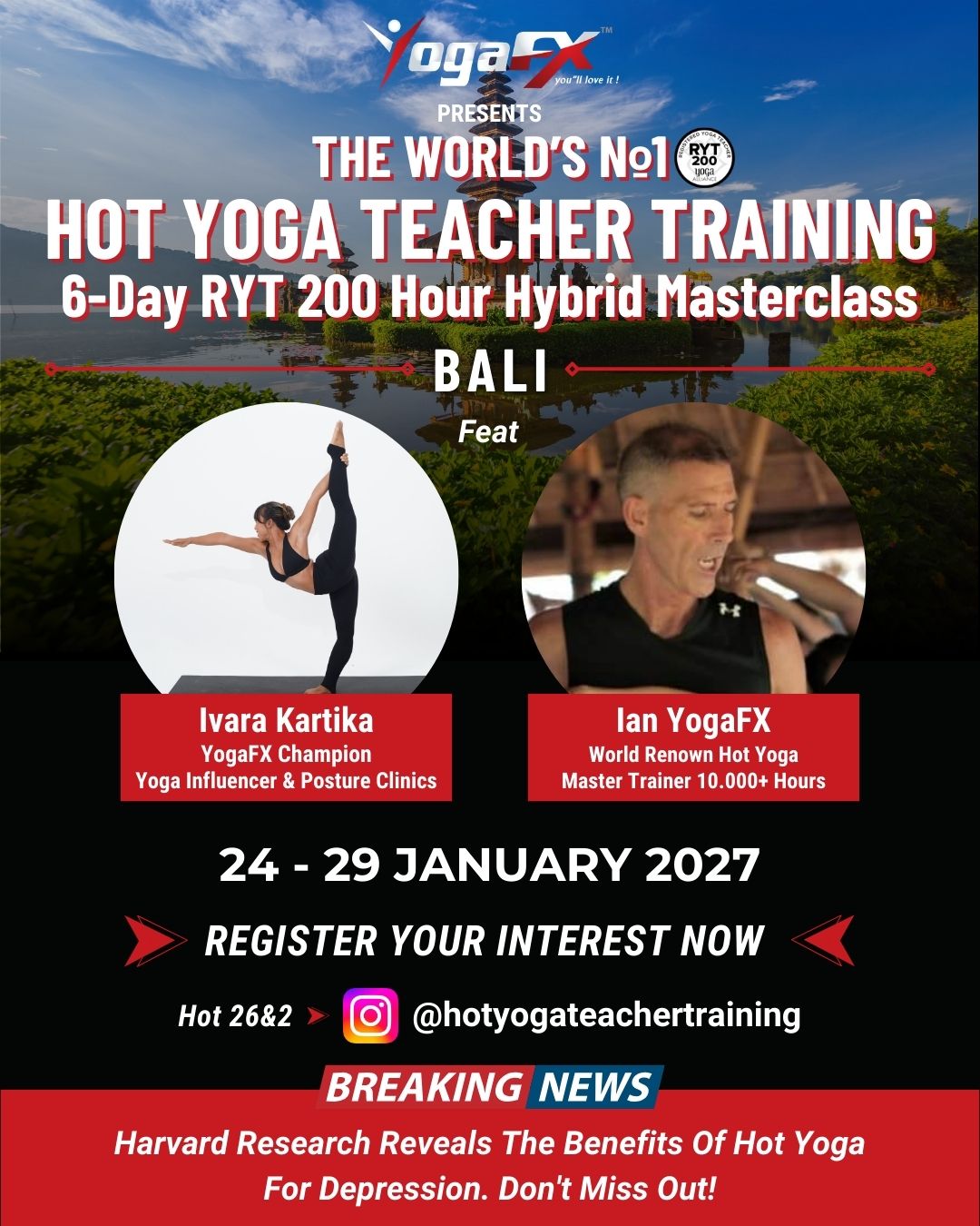 Bikram yoga teacher training bali